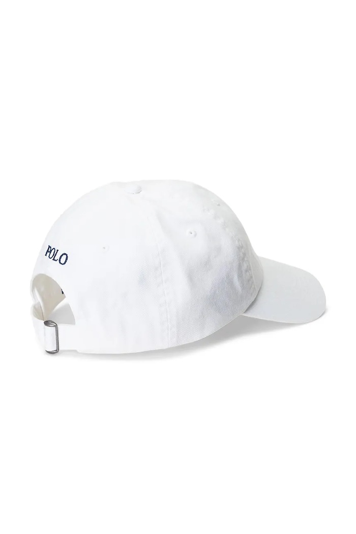 Хлопковая кепка Polo Ralph Lauren 710548524 белый AA00