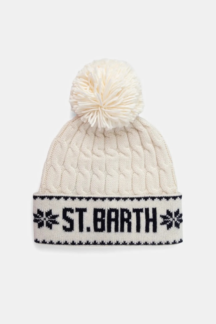 Вълнена шапка MC2 Saint Barth вълна бежов WILH004