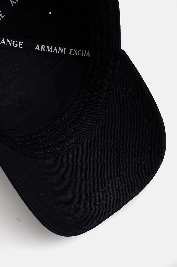 Bavlněná baseballová čepice Armani Exchange námořnická modř 954224.CC516.NOS