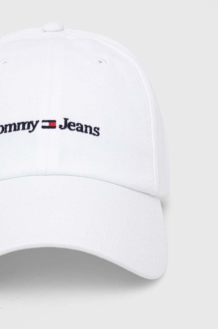 Tommy Jeans czapka z daszkiem bawełniana AM0AM11341 biały AA00
