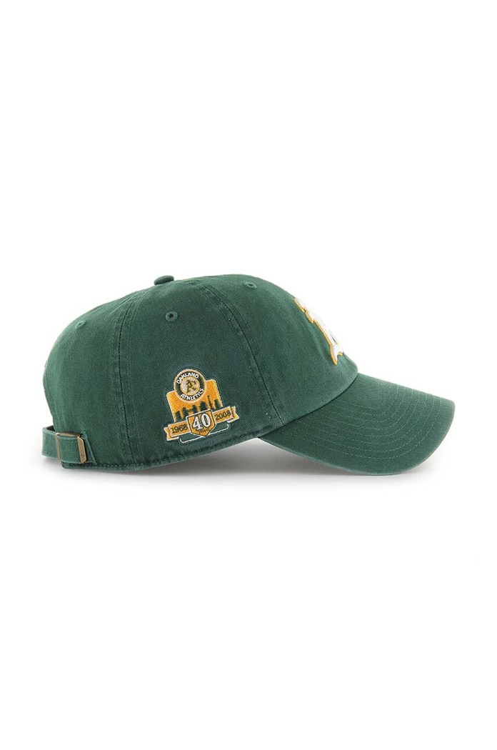 47 brand czapka z daszkiem bawełniana MLB Oakland Athletics zielony BCPTN.DBLUN18GWS.DG08