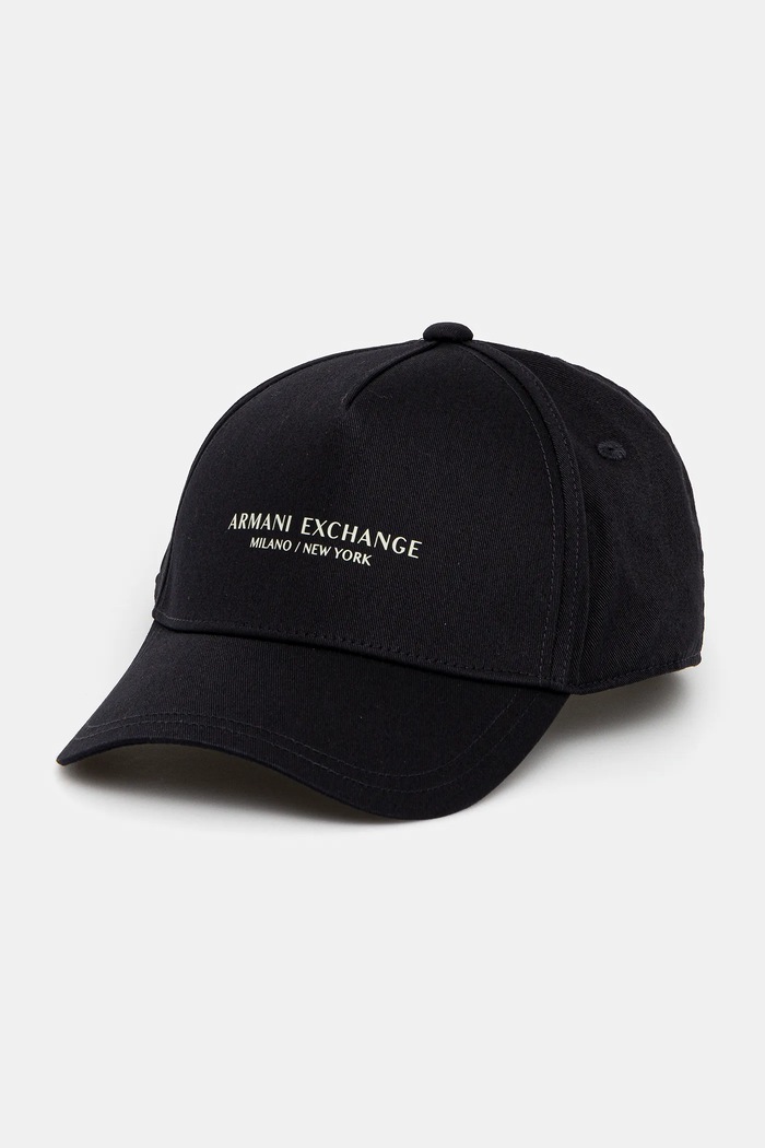Bombažna bejzbolska kapa Armani Exchange Bombaž črna XM001694.AF15502.NOS