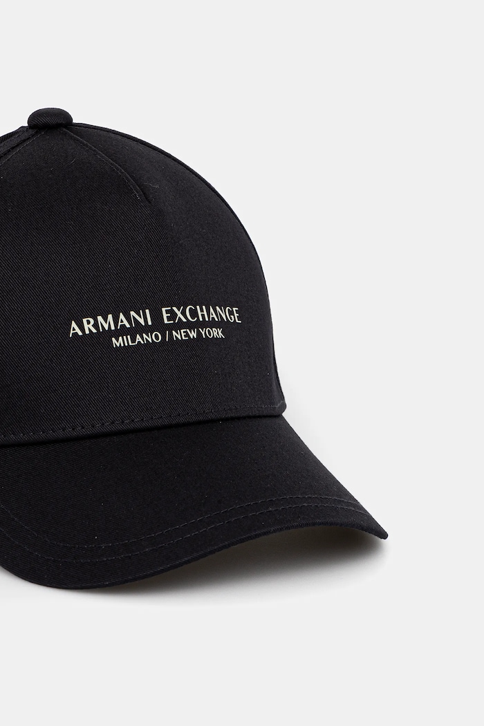 Bombažna bejzbolska kapa Armani Exchange XM001694.AF15502.NOS črna AA00