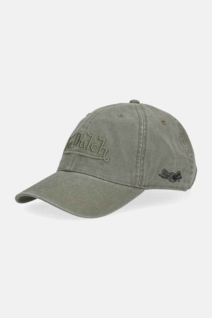 Von Dutch pamut baseball sapka aplikációval zöld VD.0.CAS1.FORESTNK