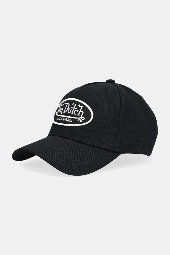 Von Dutch Czapka z daszkiem bawełniana czarny VD.0.CAS1.LOFB6