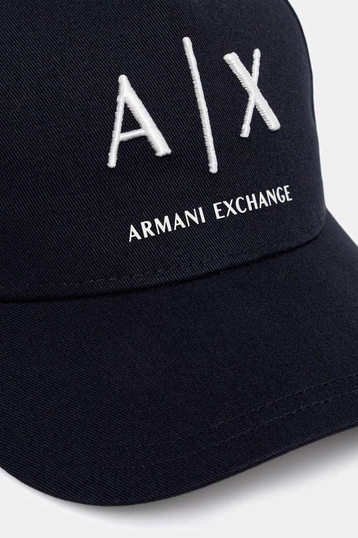 Armani Exchange bejzbalová čiapka pánska bavlnená XM002696.AF15502.NOS tmavomodrá AA00