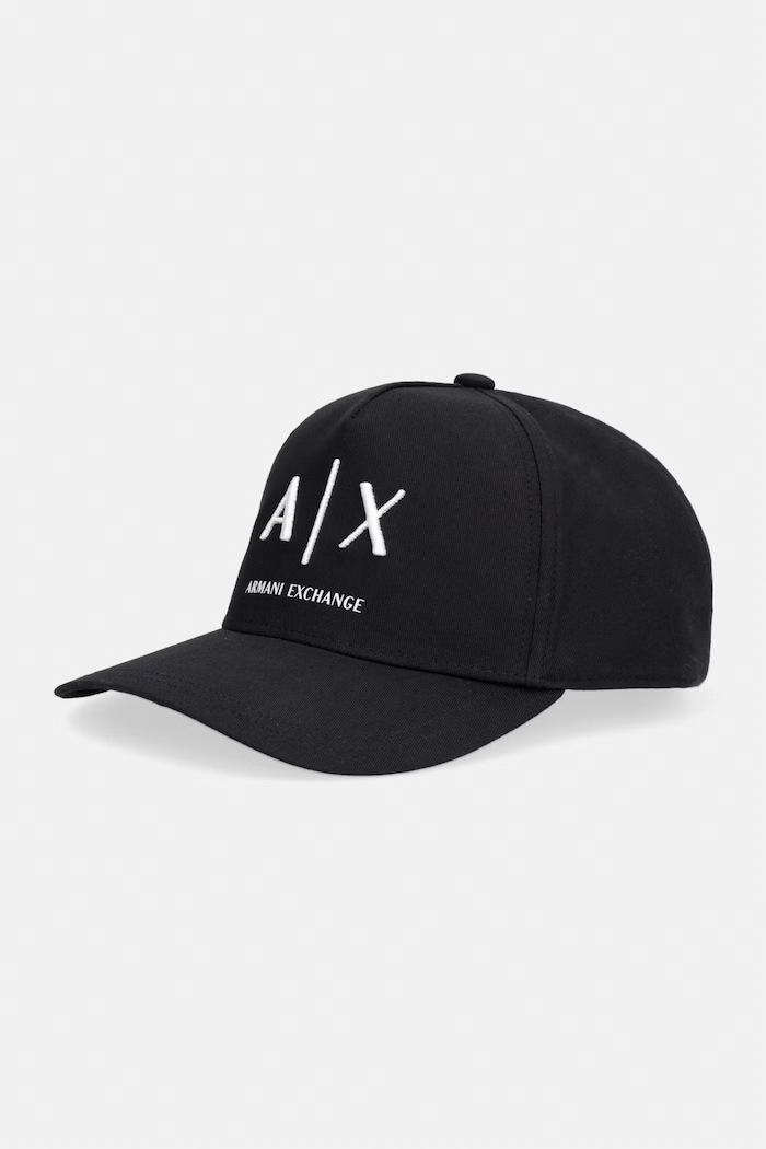 Armani Exchange bejzbalová čiapka pánska bavlnená čierna XM002696.AF15502.NOS