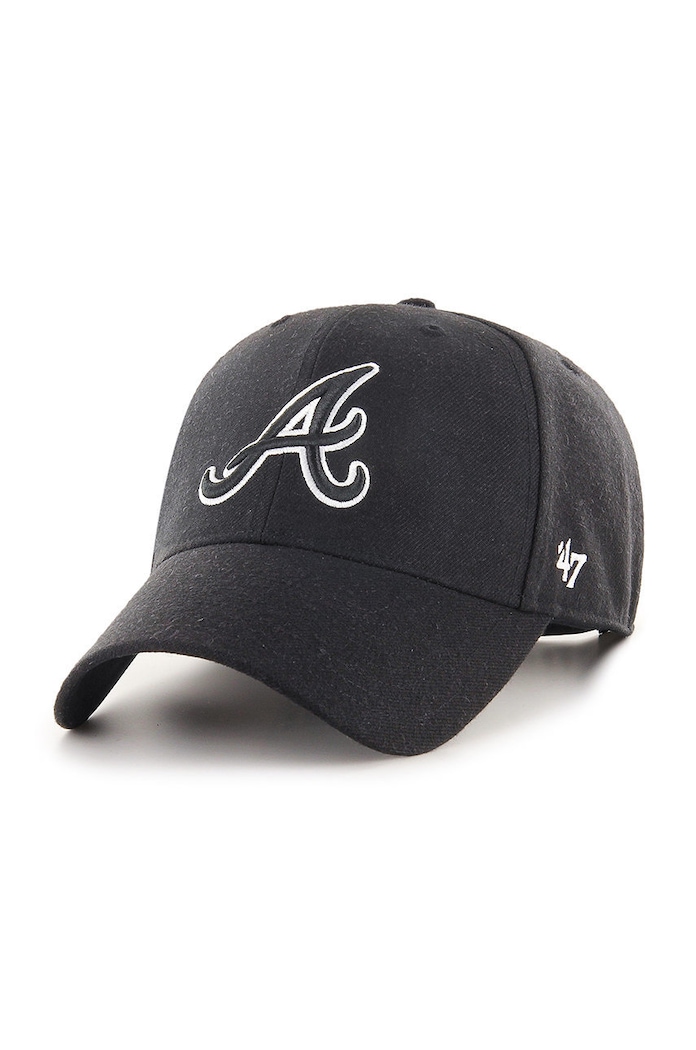 Čepice 47brand MLB Atlanta Braves bavlna černá B.MVPSP01WBP.BK