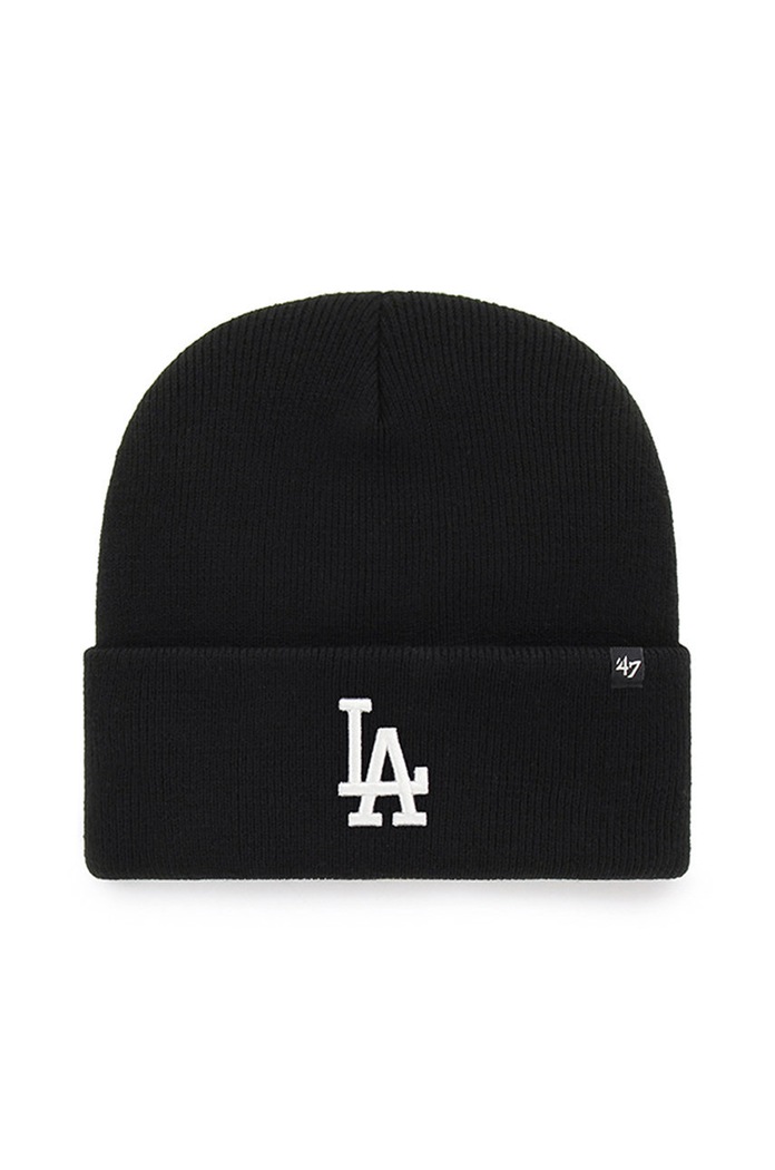 Čiapka 47 brand MLB Los Angeles Dodgers stredne hrubá čierna B.HYMKR12ACE.BKA