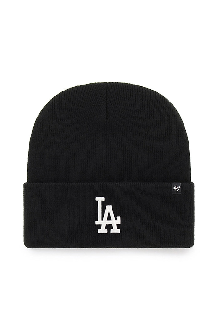 Čiapka 47 brand MLB Los Angeles Dodgers stredne hrubá čierna B.HYMKR12ACE.BKA