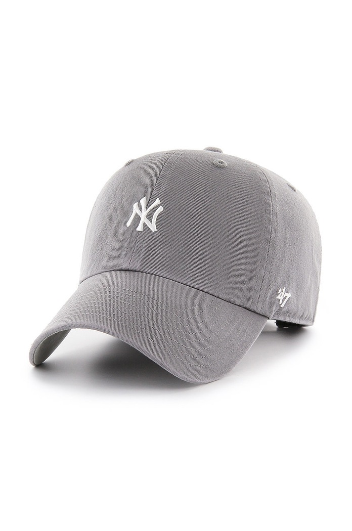 47 brand Čiapka 47 brand New York Yankees sivá B.BSRNR17GWS.DY