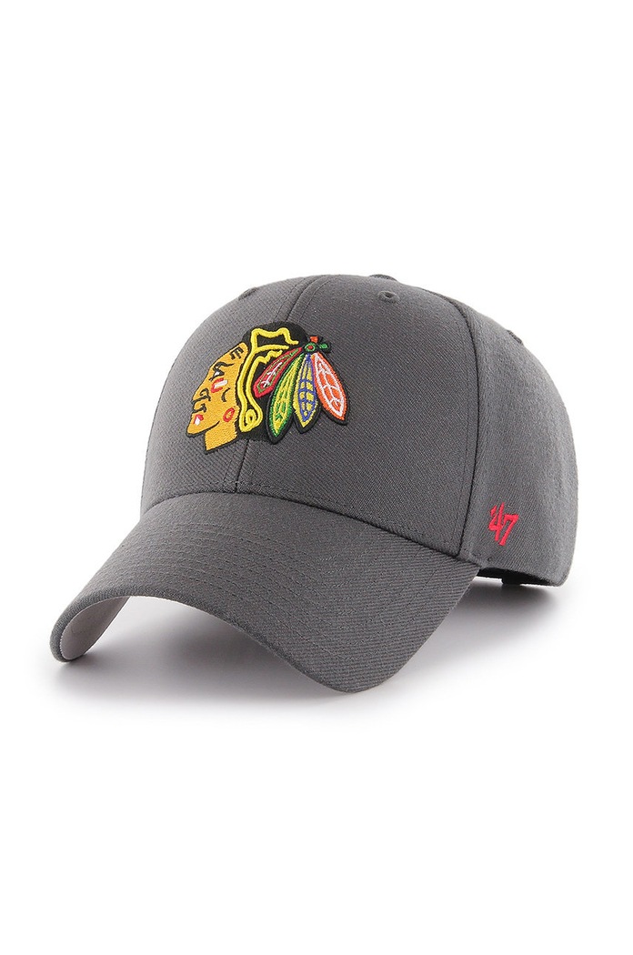 47 brand Czapka NHL Chicago Blackhawks szary H.MVP04WBV.CC