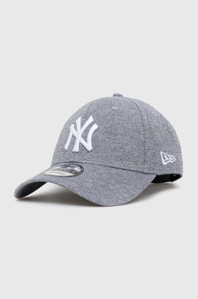New Era czapka z daszkiem bawełniana JERSEY ESSENTIAL 9FORTY® aplikacja szary 12523896