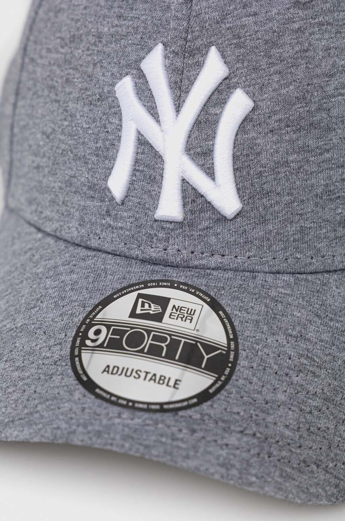 New Era czapka z daszkiem bawełniana JERSEY ESSENTIAL 9FORTY® szary 12523896