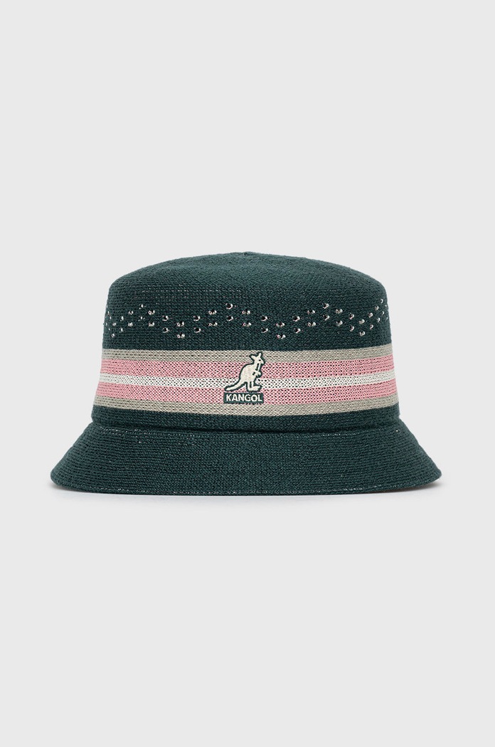 Kangol palarie din amestec de lana cu un amestec de lana verde K3585.PN317