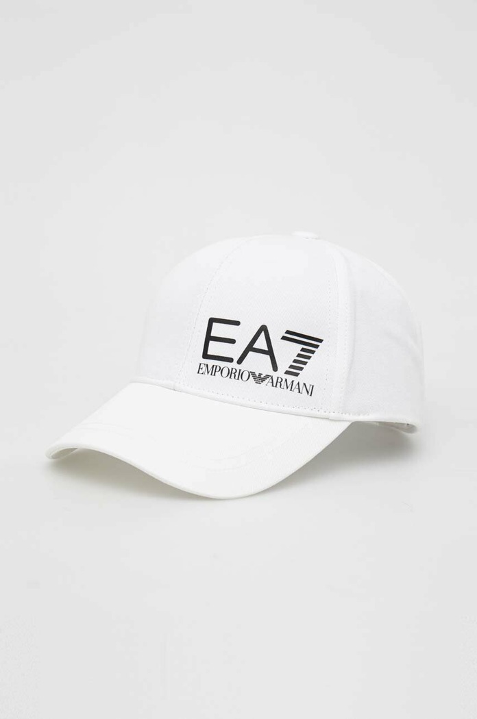 EA7 Emporio Armani Pamučna kapa sa šiltom EA7 Emporio Armani bijela 240049.2F352.NOS