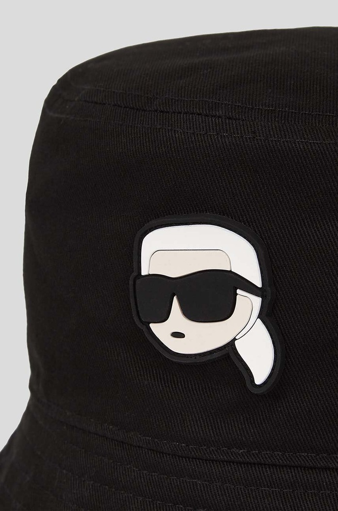 Karl Lagerfeld kifordítható pamut sapka fekete 230W3404