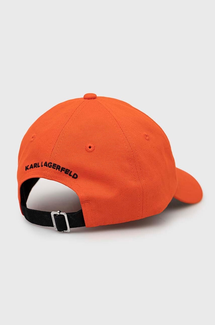 Akcesoria Karl Lagerfeld czapka z daszkiem 231W3401 pomarańczowy