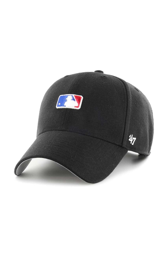 Βαμβακερό καπέλο του μπέιζμπολ 47 brand MLB Batter Man απλικέ μαύρο MLB.BRMPS01WBP.BK