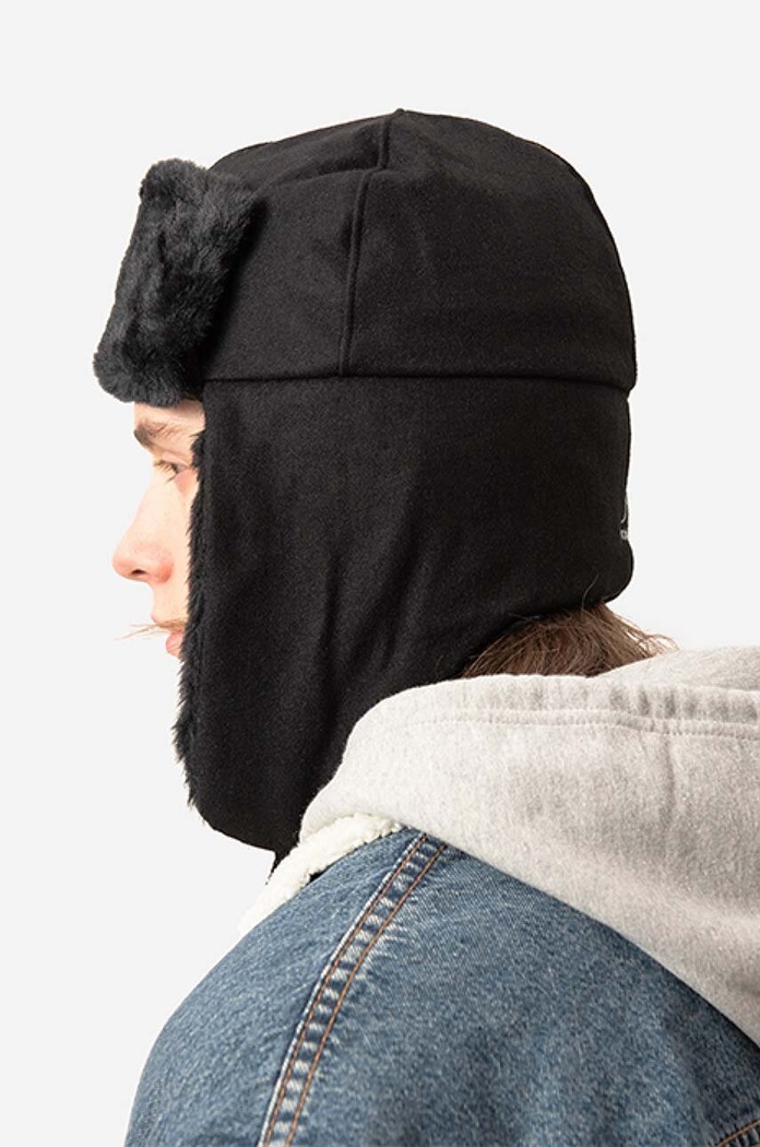 Căciulă din amestec de lână Wool Ushanka Kangol negru K0102FA.BLACK