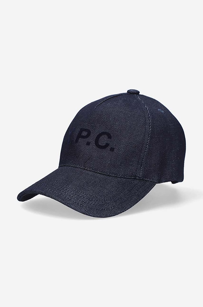 A.P.C. Czapka z daszkiem Casquette Eden granatowy COCSX.M24090
