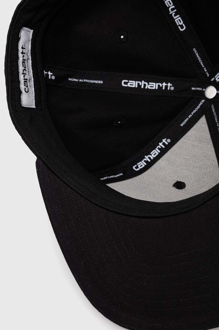 Pamučna kapa sa šiltom Carhartt WIP Logo crna I023099