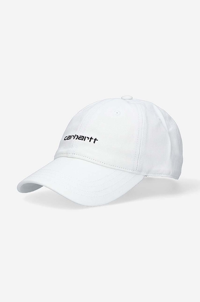 Carhartt WIP cotton baseball cap Script cotton white I028876.WHITE.BLAC