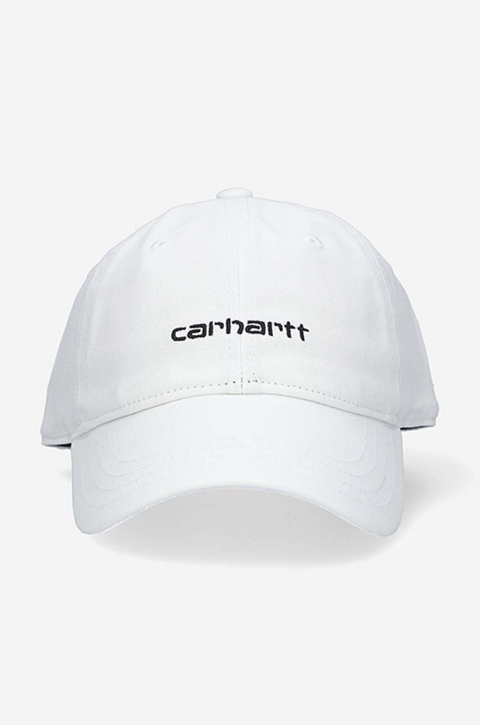 Accessories Carhartt WIP cotton baseball cap Script I028876.WHITE.BLAC white
