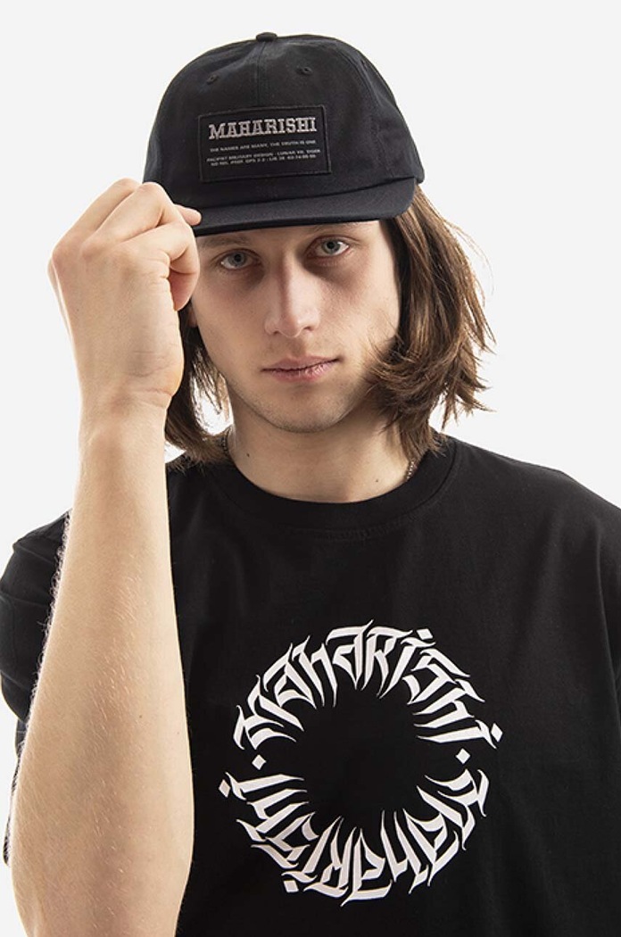 Maharishi cotton baseball cap Miltype 6-Panel Cap 9751.BLACK black AA00