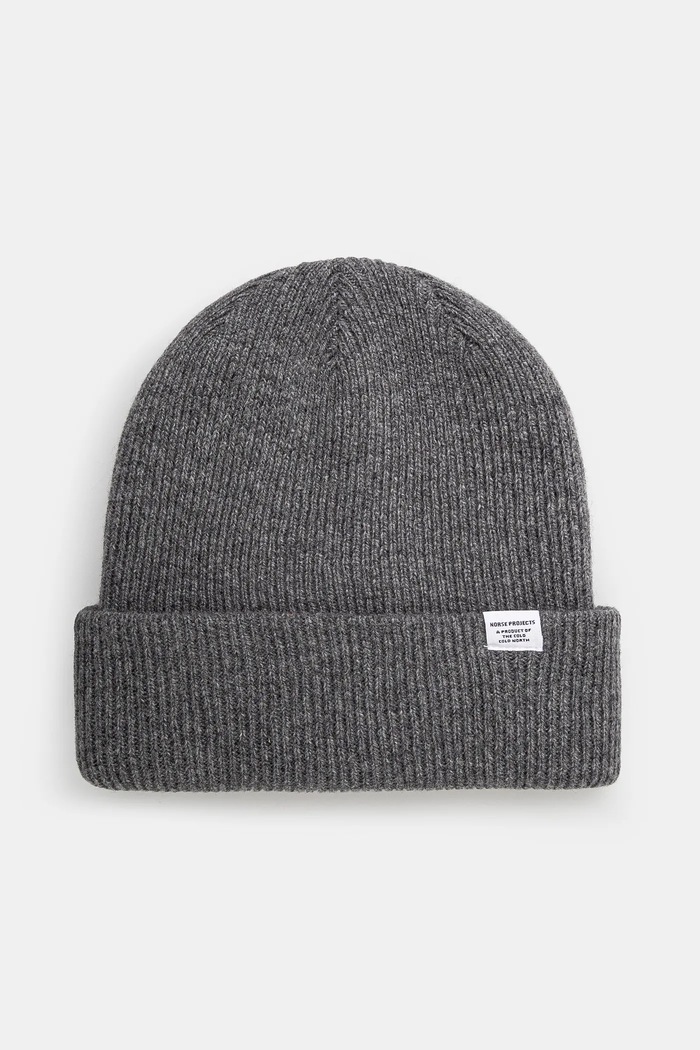 Norse Projects wool beanie Norse Project Norse Beanie N95-0569 1500 wool gray N95.0569.1500