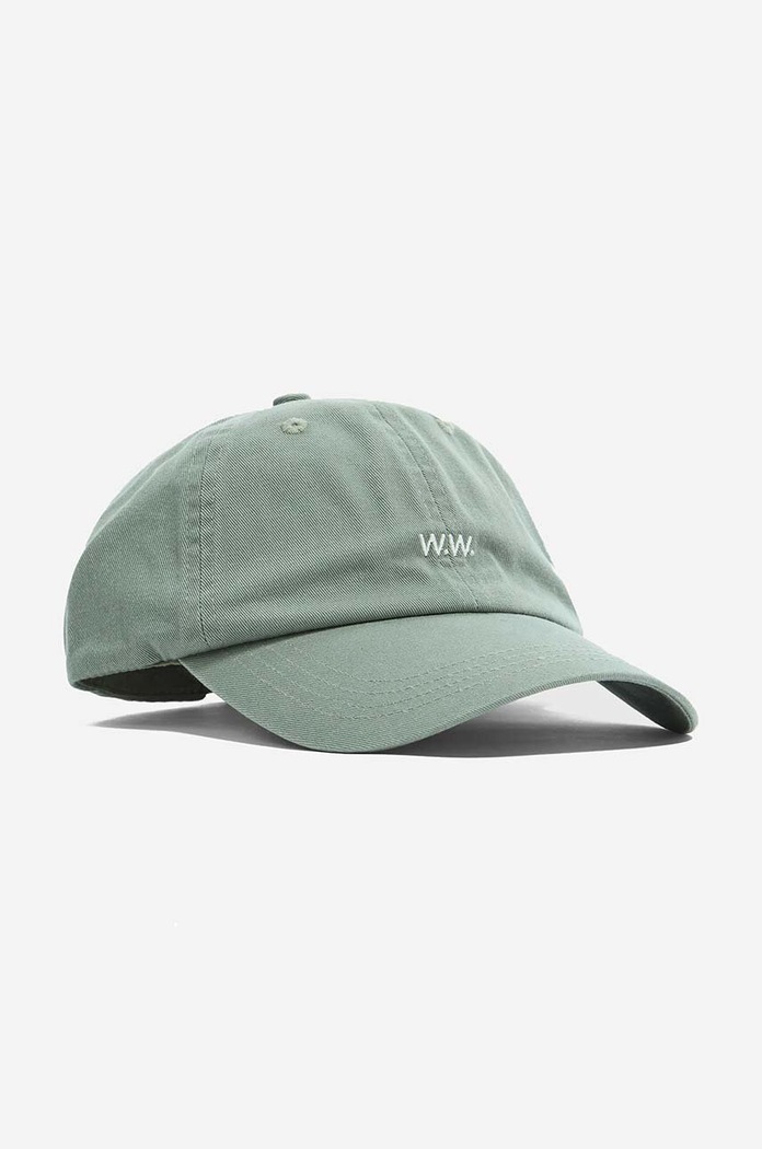 Wood Wood czapka z daszkiem bawełniana Low profile twill cap zielony 12110804.7083