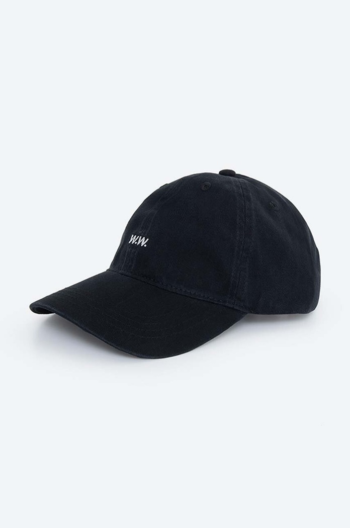 Wood Wood czapka z daszkiem bawełniana Low profile twill cap bawełna czarny 12110804.7083