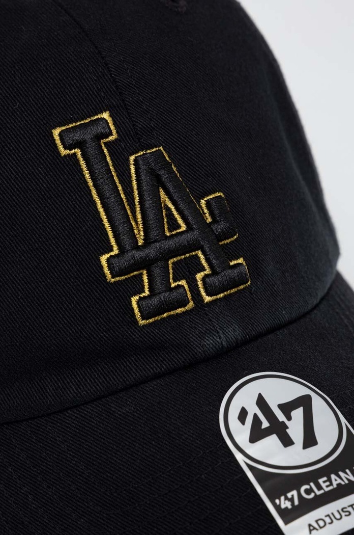 47 brand czapka z daszkiem bawełniana MLB Los Angeles Dodgers B.MTCLU12GWS.BKC czarny AA00