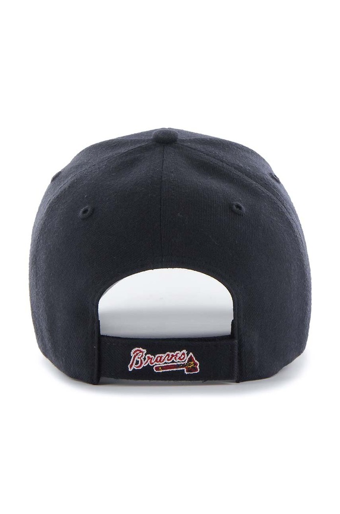 47 brand czapka z daszkiem z domieszką wełny MLB Atlanta Braves B.MVP01WBVRP.NY granatowy AA00