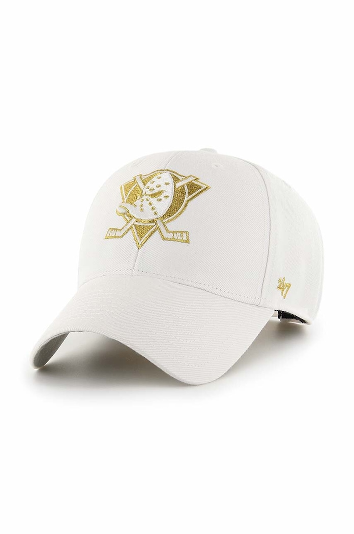 47 brand Czapka z daszkiem z domieszką wełny NHL Anaheim Ducks biały H.MTLCS25WBP.WH