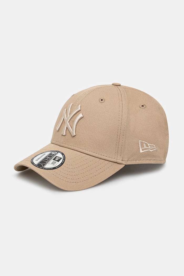 New Era czapka z daszkiem bawełniana LEAGUE ESSENTIAL 9FORTY® bawełna beżowy 60244714