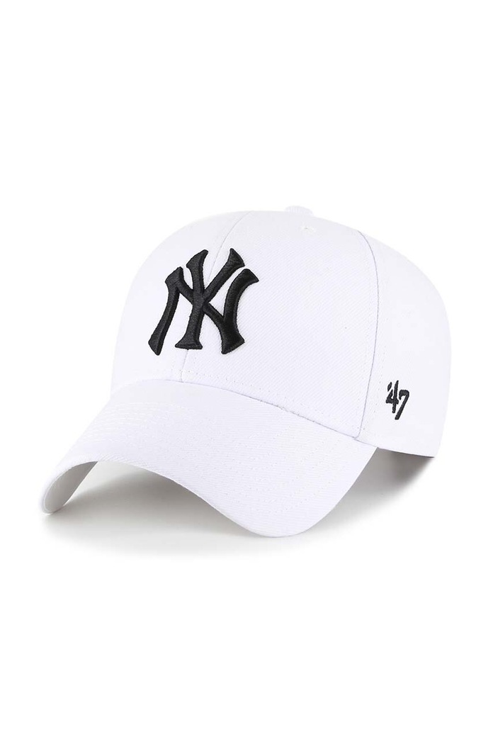 47 brand Czapka z daszkiem z domieszką wełny MLB New York Yankees biały B.MVPSP17WBP.WHM