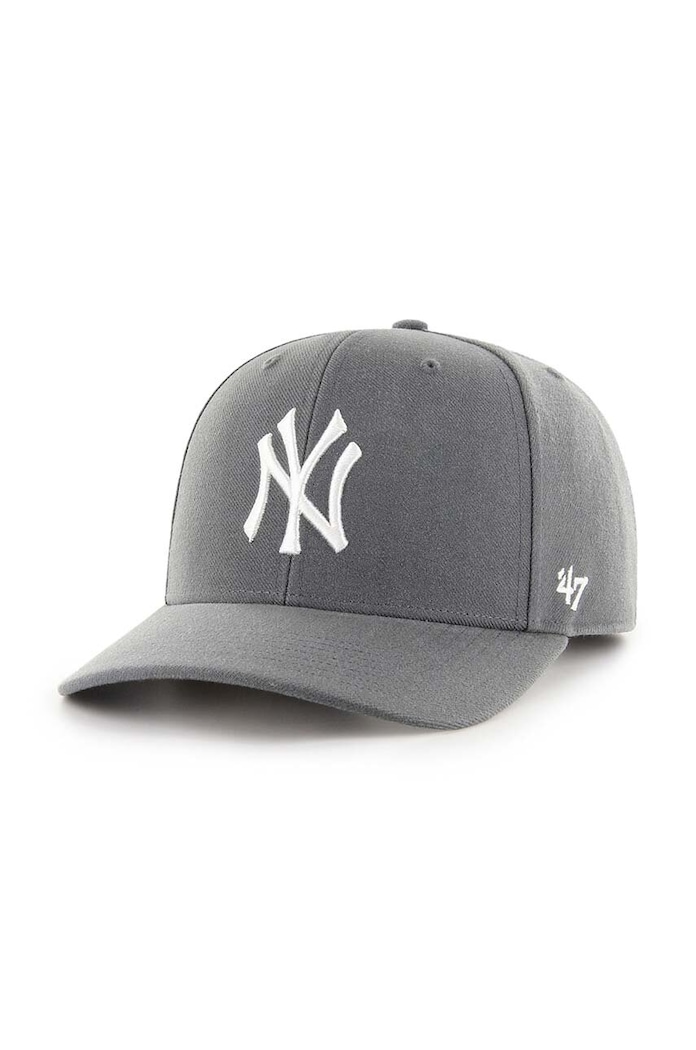 47 brand czapka z daszkiem z domieszką wełny MLB New York Yankees z domieszką wełny szary B.CLZOE17WBP.CC