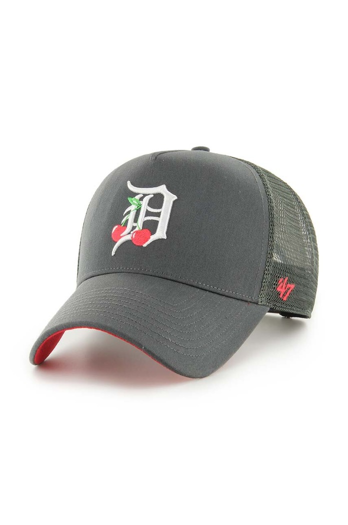 Bavlněná baseballová čepice 47 brand MLB Detroit Tigers bavlna šedá B.ICNDT09CTP.CC