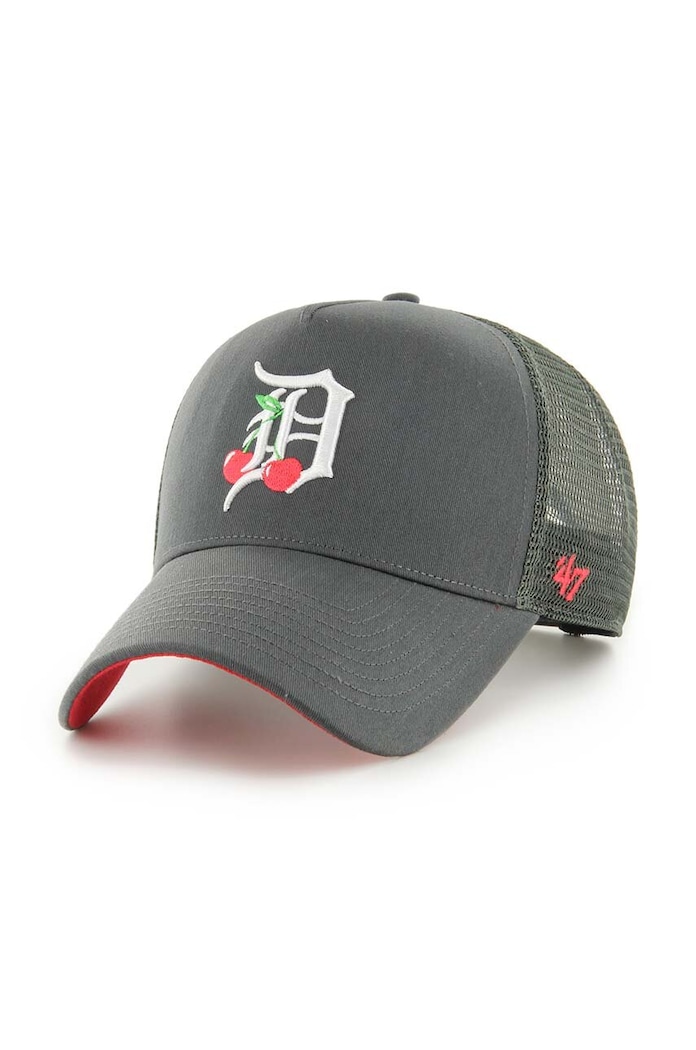 Bavlněná baseballová čepice 47 brand MLB Detroit Tigers bavlna šedá B.ICNDT09CTP.CC