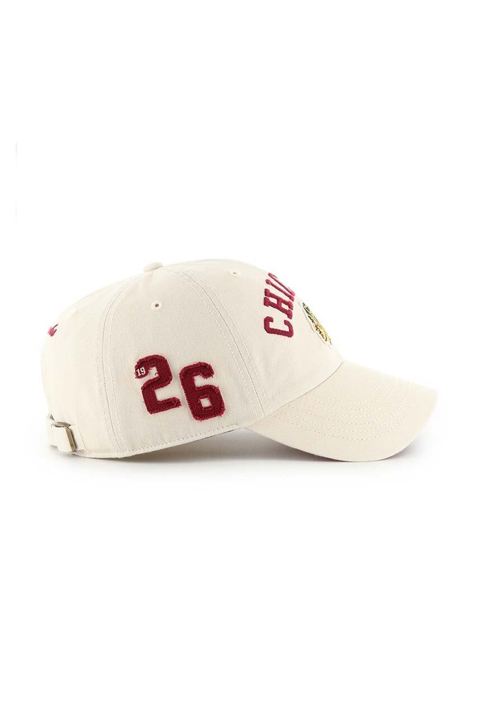 Bavlněná baseballová čepice 47 brand NHL Chicago Blackhawks H.CLBFB04GWS.Y0 béžová