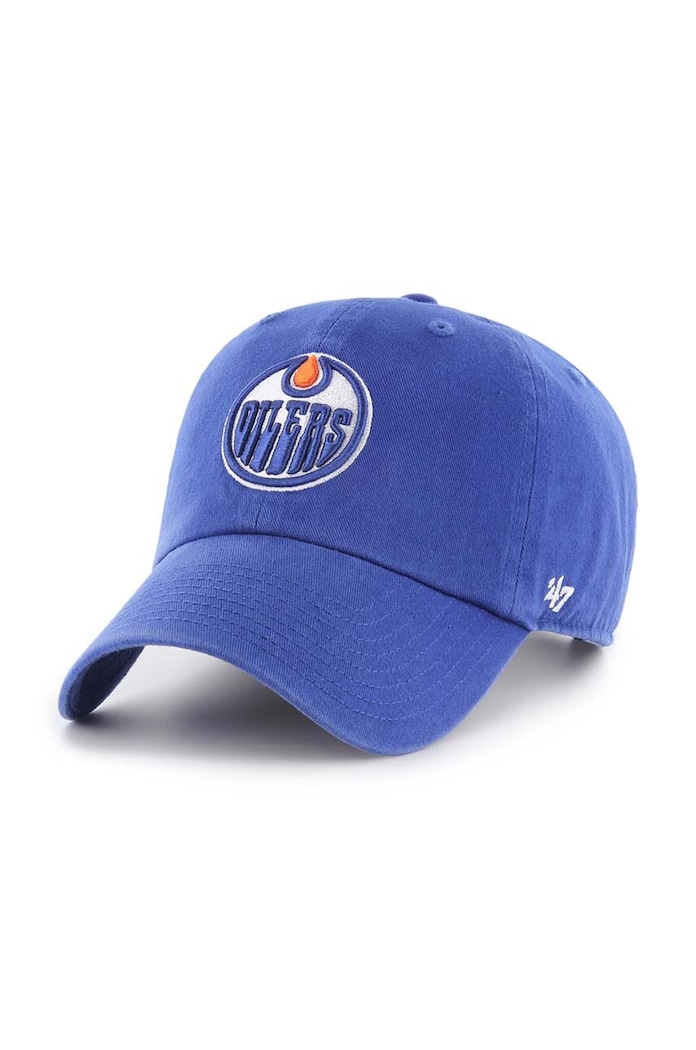 47 brand czapka z daszkiem bawełniana NHL Edmonton Oilers aplikacja fioletowy H.RGW06GWS.RYB