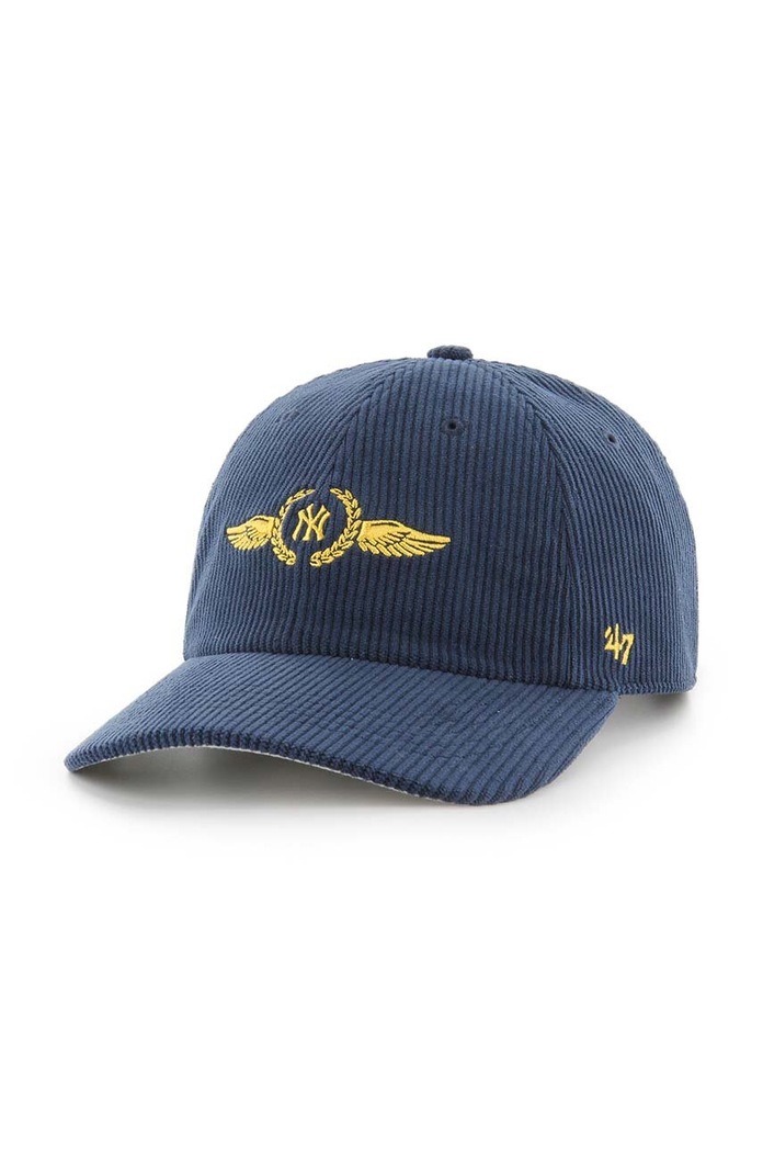 Baseball kapa iz rebrastega žameta 47 brand MLB New York Yankees Bombaž mornarsko modra B.SKYMF17EWS.NY