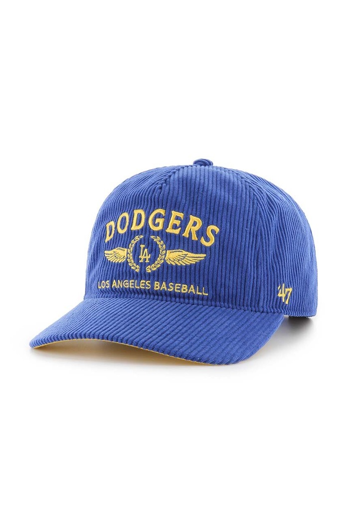 47 brand cappello con visiera in velluto a coste MLB Los Angeles Dodgers cotone blu B.SKYLC12EWP.RY