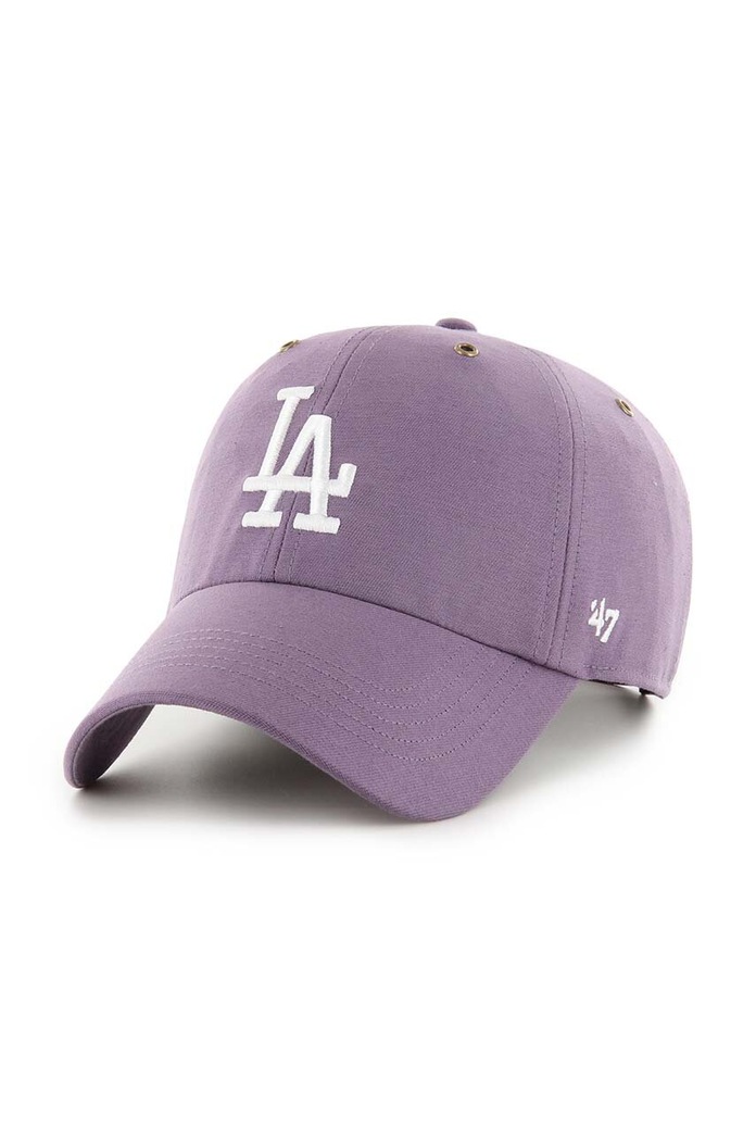 47 brand czapka z daszkiem bawełniana MLB Los Angeles Dodgers B.PTLSD12GWS.II fioletowy AA00