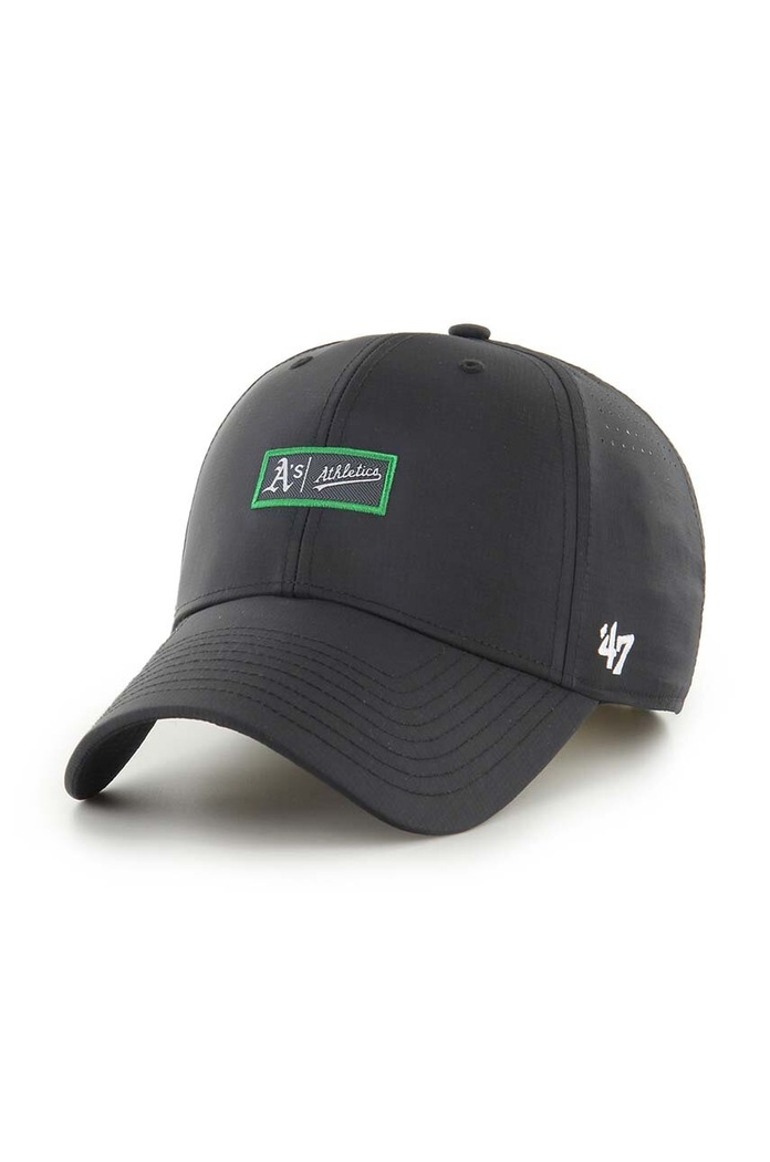 47 brand czapka z daszkiem MLB Oakland Athletics aplikacja czarny B.FAIRM18BBU.BK