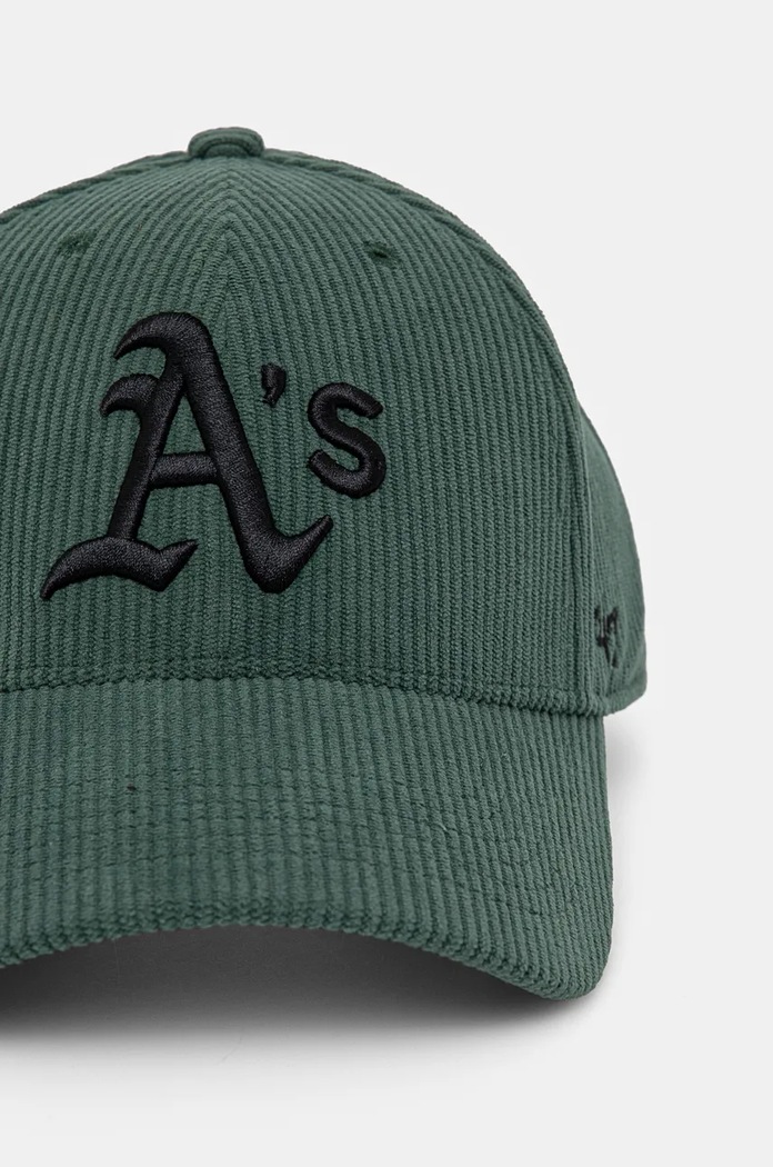 Manšestrová kšiltovka 47 brand MLB Oakland Athletics B.THCKM18EWS.DG zelená AA00