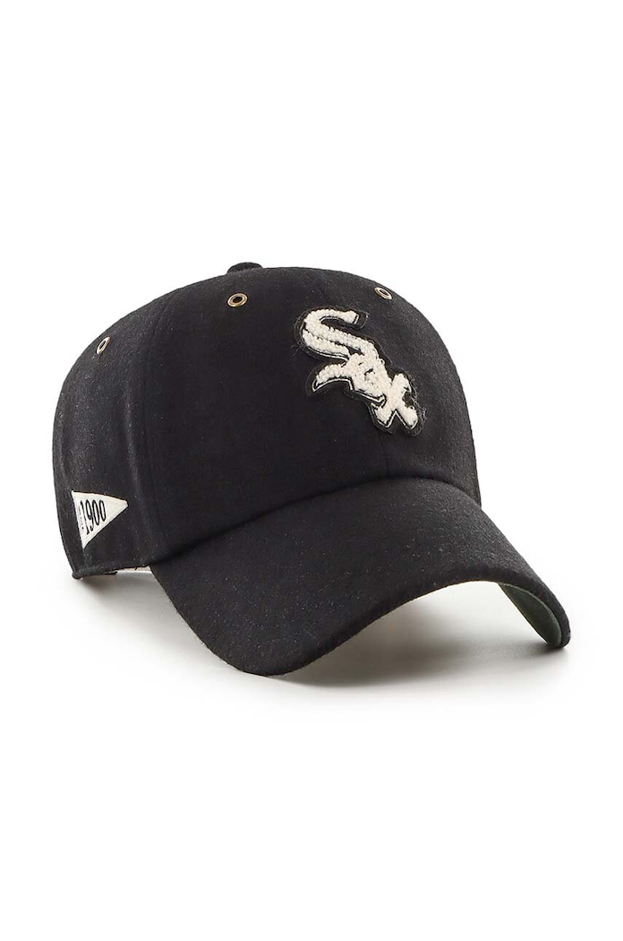 47 brand czapka z daszkiem wełniana MLB Chicago White Sox B.PNTCU06WIS.BK czarny AA00