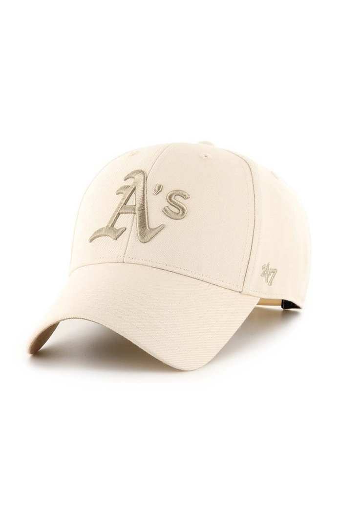 Kšiltovka 47 brand MLB Oakland Athletics s příměsí vlny béžová BCPTN.SUMVP18WBP.NT00