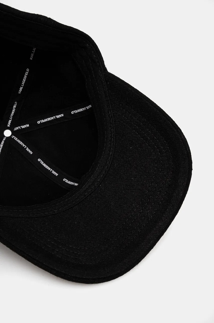 Vlněná kšiltovka Karl Lagerfeld černá 246W3402